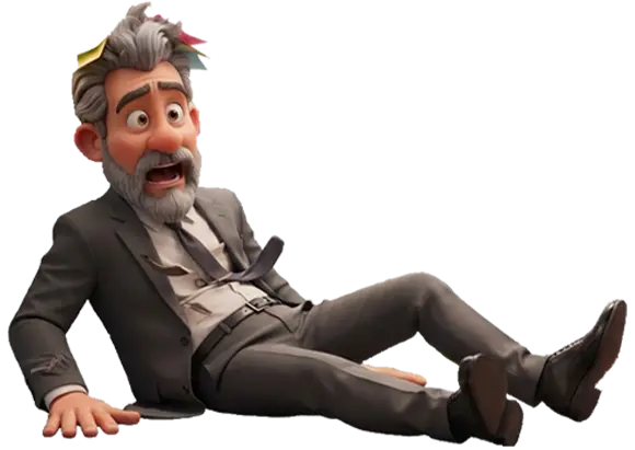Aesthetic gag- Larry the Lawyer shock